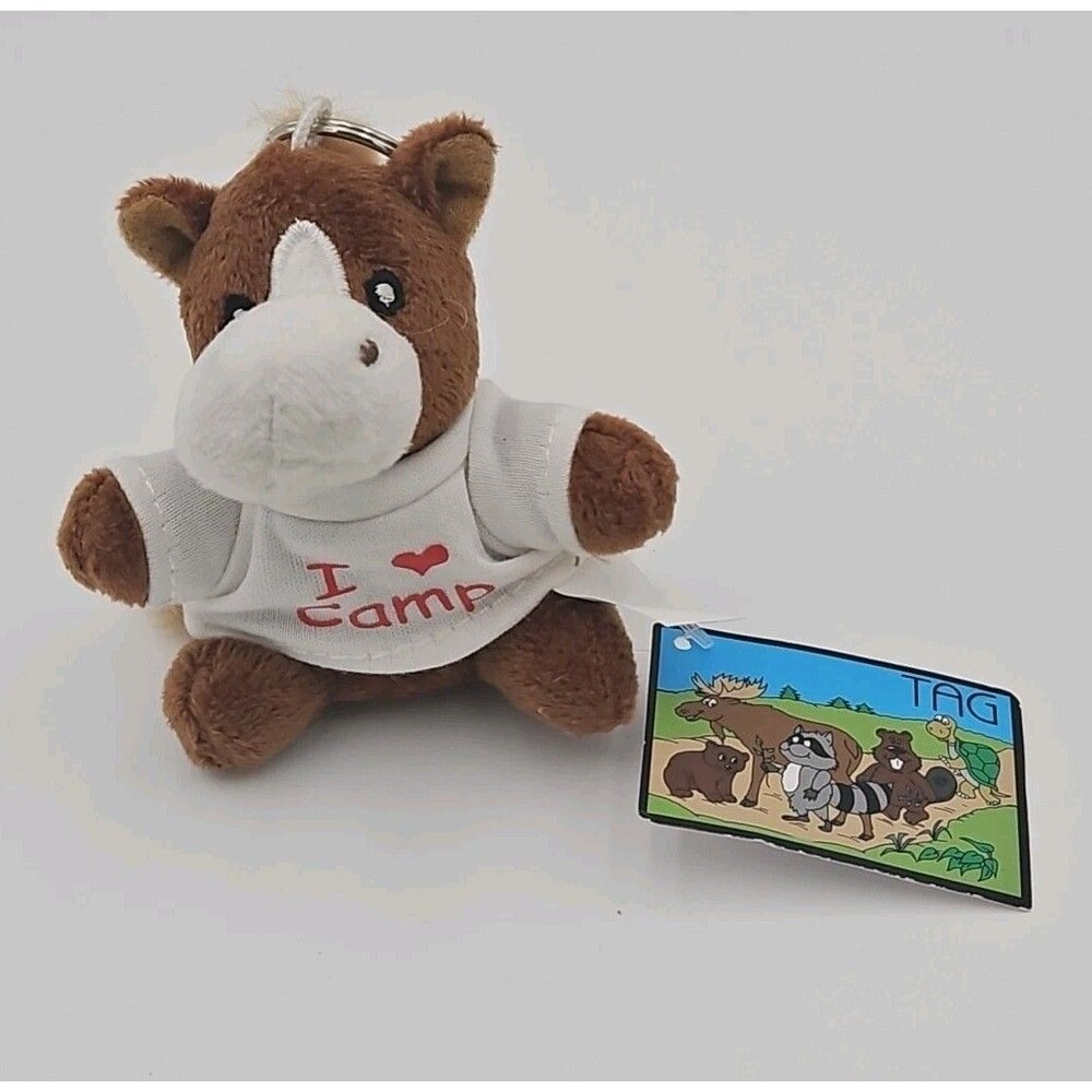 ALEXON T.A.G. Keychain 3" Horse Mini Plush Stuffed Animal Backpack Handbag